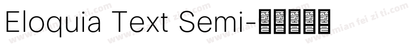 Eloquia Text Semi字体转换